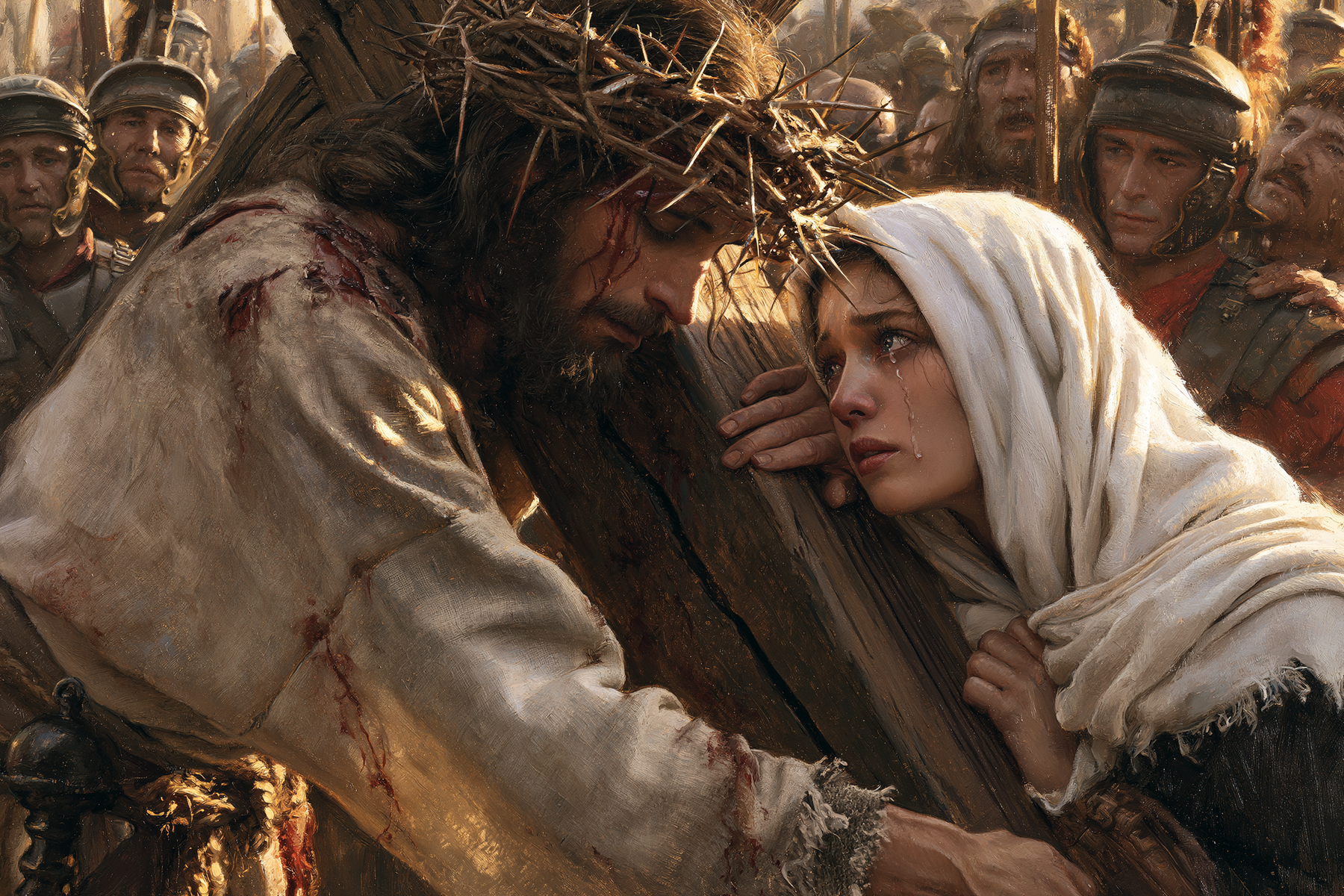 Le Chemin de croix — Jésus rencontre sa mère · Paysage n° 36 — aperçu de la finition sélectionnée