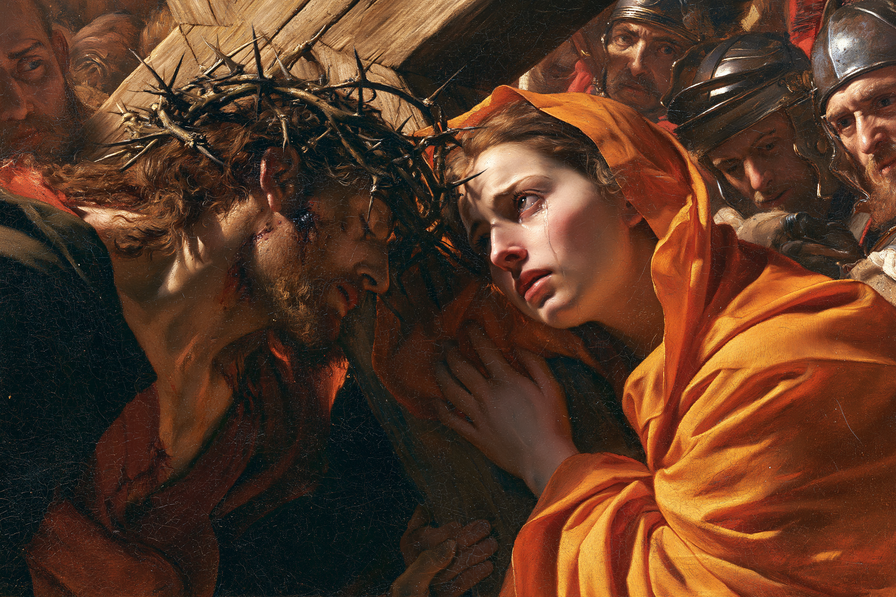 Le Chemin de croix — Jésus rencontre sa mère · Paysage n° 37 — aperçu de la finition sélectionnée