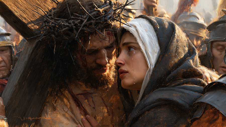 Le Chemin de croix — Jésus rencontre sa mère · Paysage n° 38