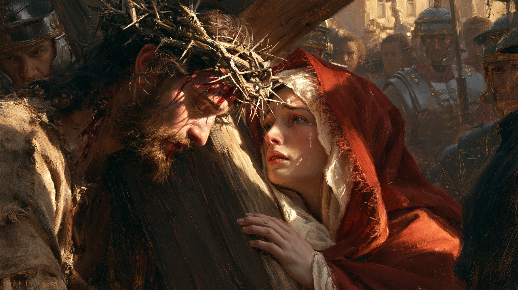 Le Chemin de croix — Jésus rencontre sa mère · Paysage n° 39 — aperçu de la finition sélectionnée