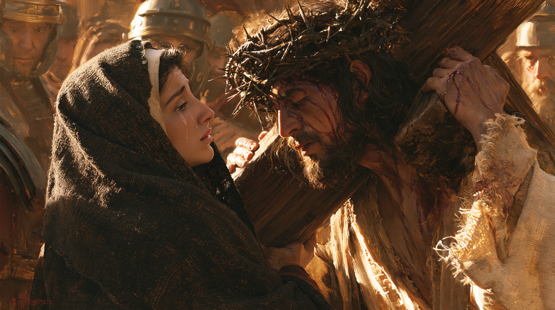 Le Chemin de croix — Jésus rencontre sa mère · Paysage n° 40 — aperçu de la finition sélectionnée