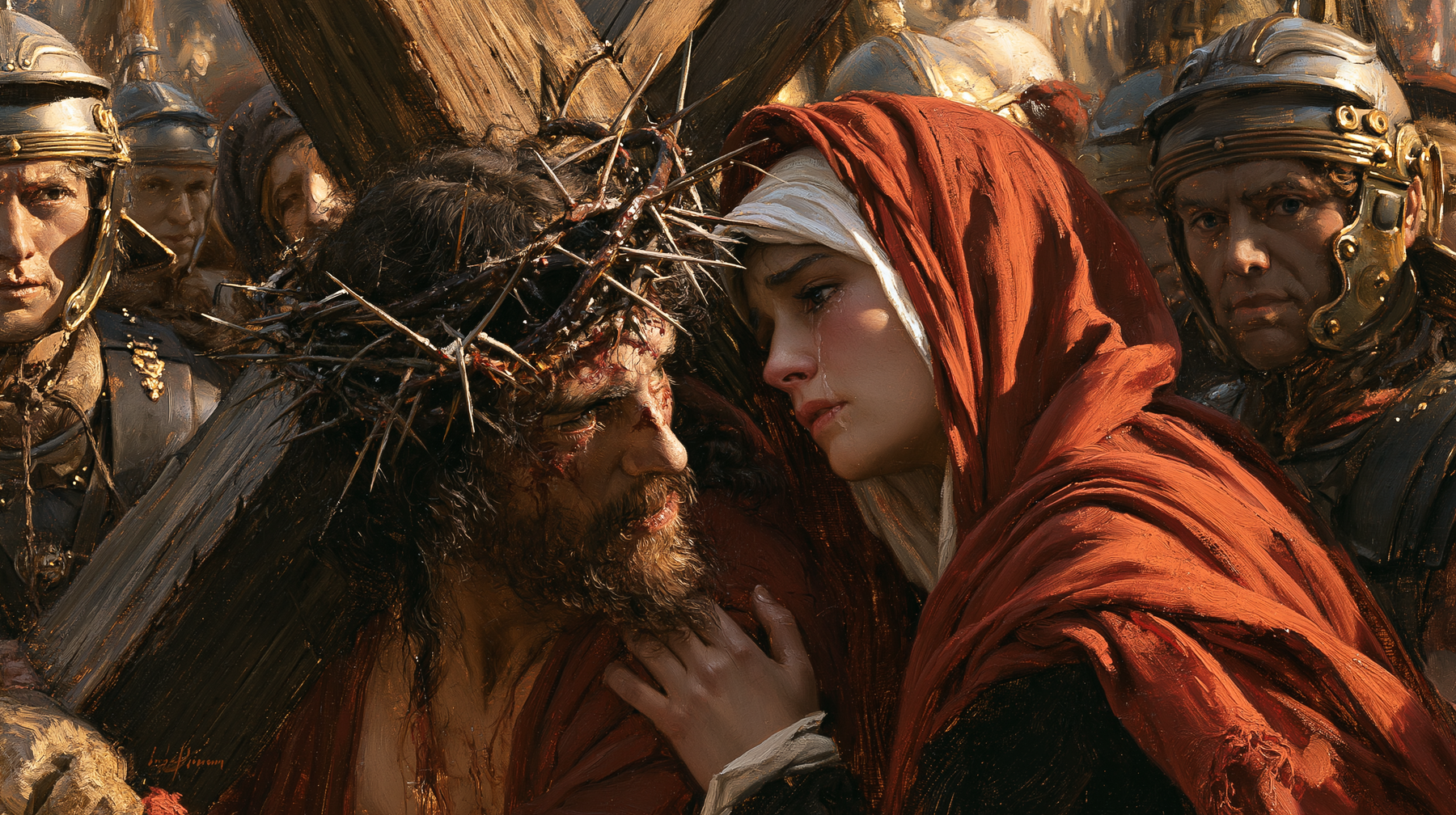 Le Chemin de croix — Jésus rencontre sa mère · Paysage n° 41 — aperçu de la finition sélectionnée