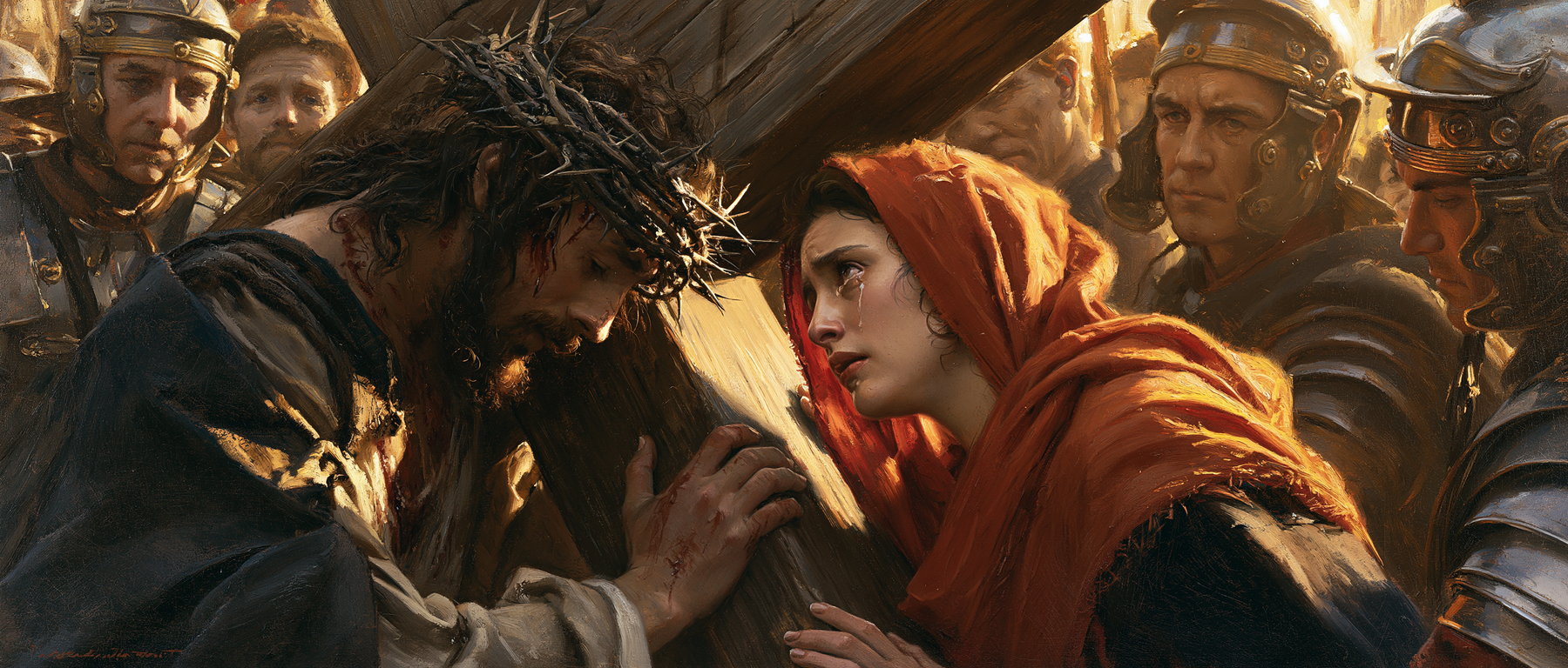 Le Chemin de croix — Jésus rencontre sa mère · Paysage n° 44 — aperçu de la finition sélectionnée