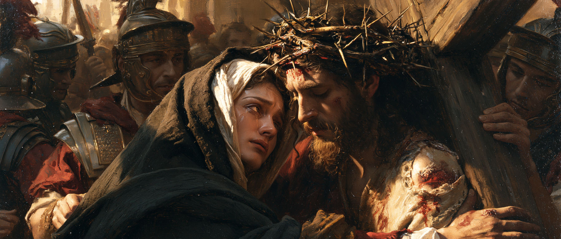 Le Chemin de croix — Jésus rencontre sa mère · Paysage n° 45 — aperçu de la finition sélectionnée