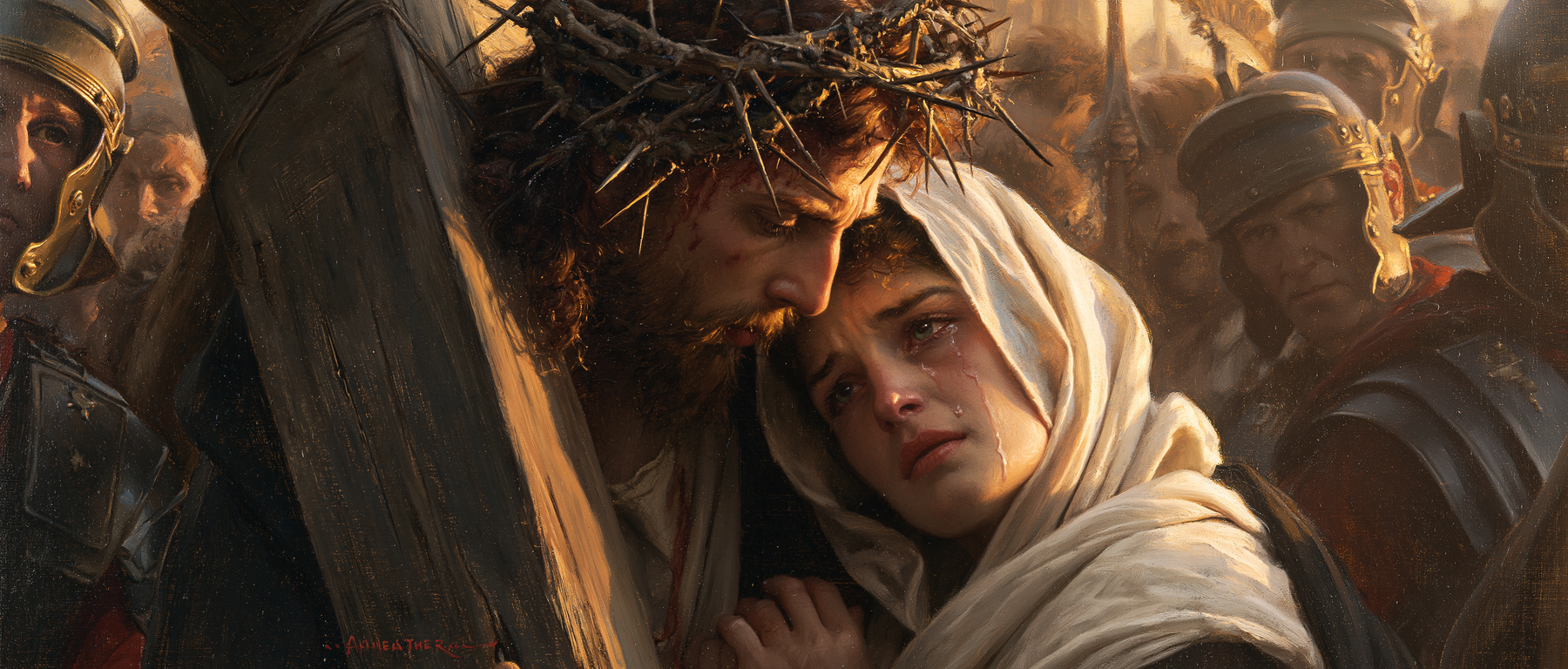 Le Chemin de croix — Jésus rencontre sa mère · Paysage n° 46 — aperçu de la finition sélectionnée
