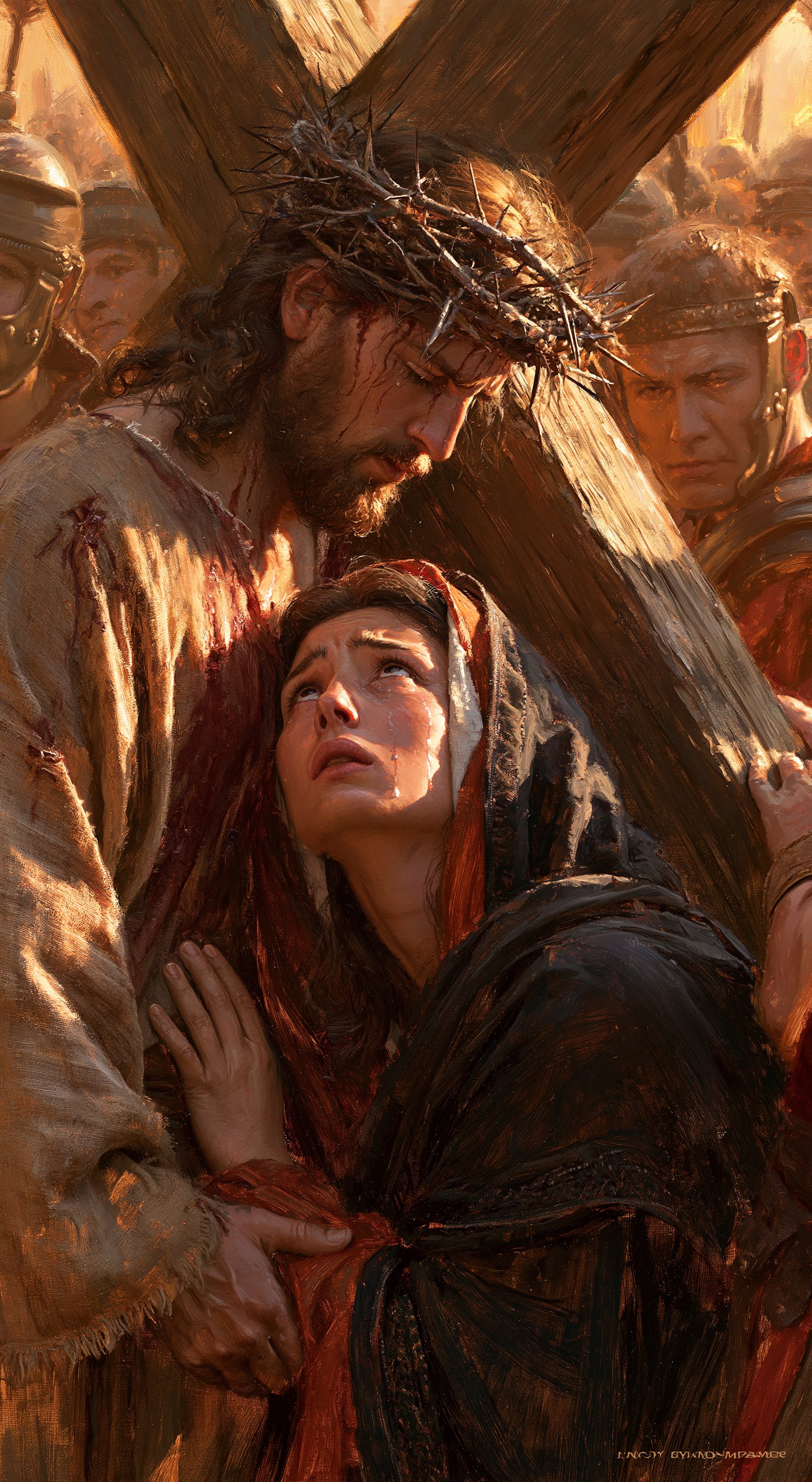 Le Chemin de croix — Jésus rencontre sa mère · Portrait n° 2 — aperçu de la finition sélectionnée