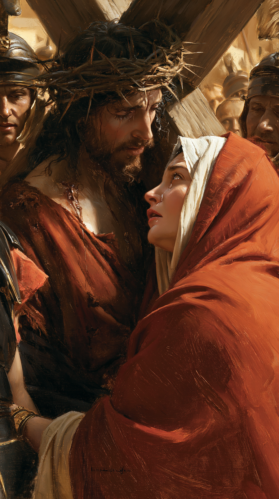 Le Chemin de croix — Jésus rencontre sa mère · Portrait n° 5