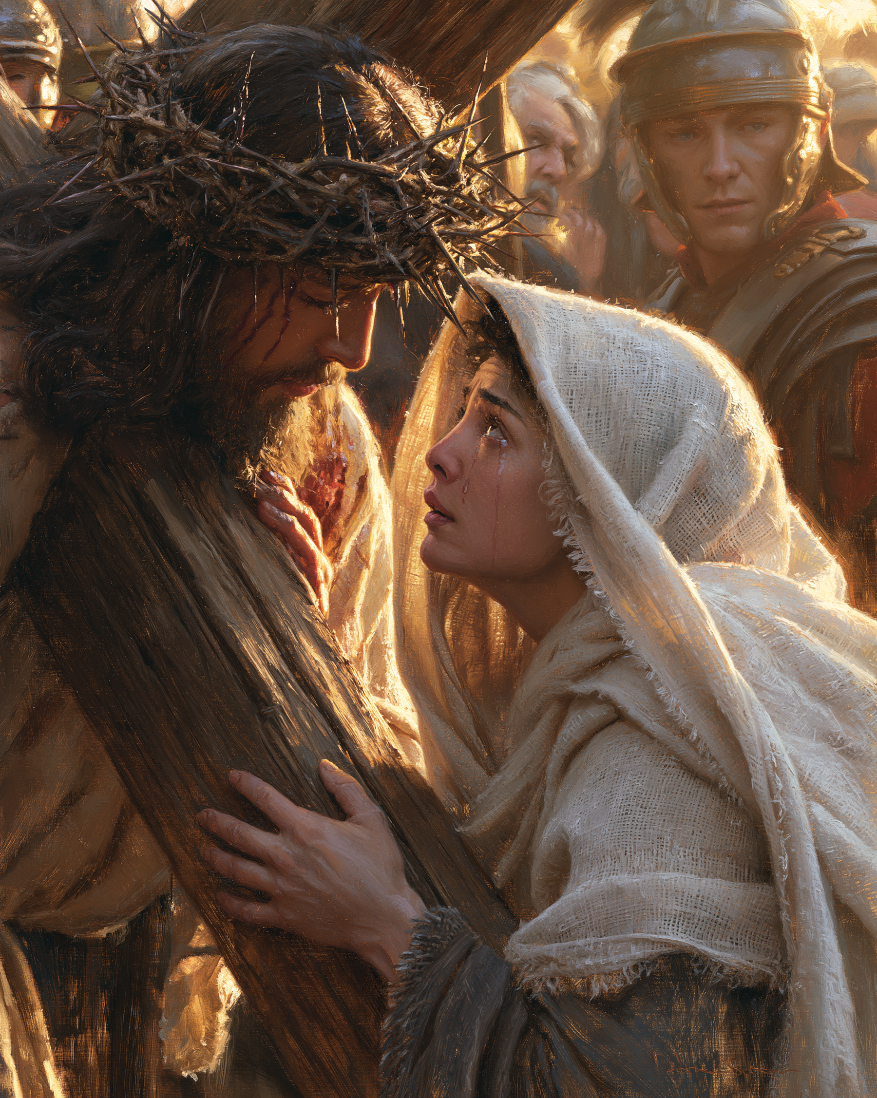 Le Chemin de croix — Jésus rencontre sa mère · Portrait n° 7 — aperçu de la finition sélectionnée