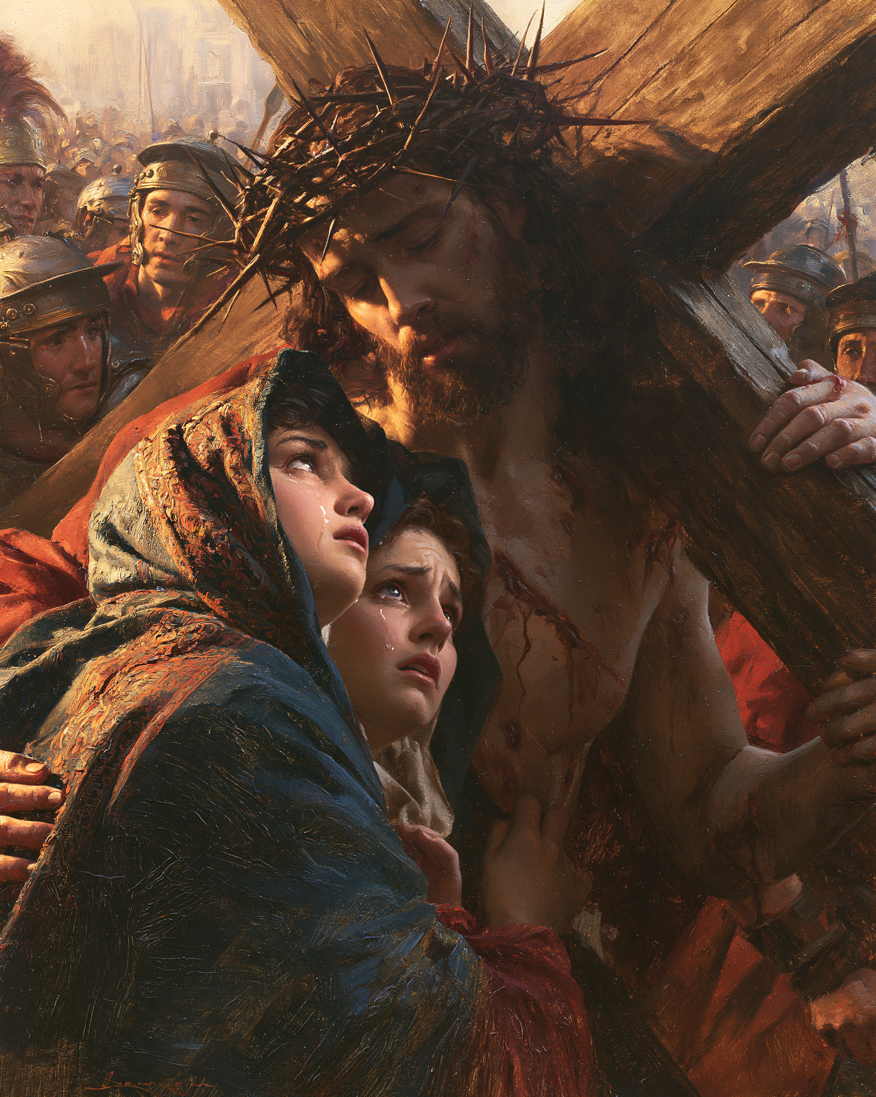 Le Chemin de croix — Jésus rencontre sa mère · Portrait n° 8 — aperçu de la finition sélectionnée