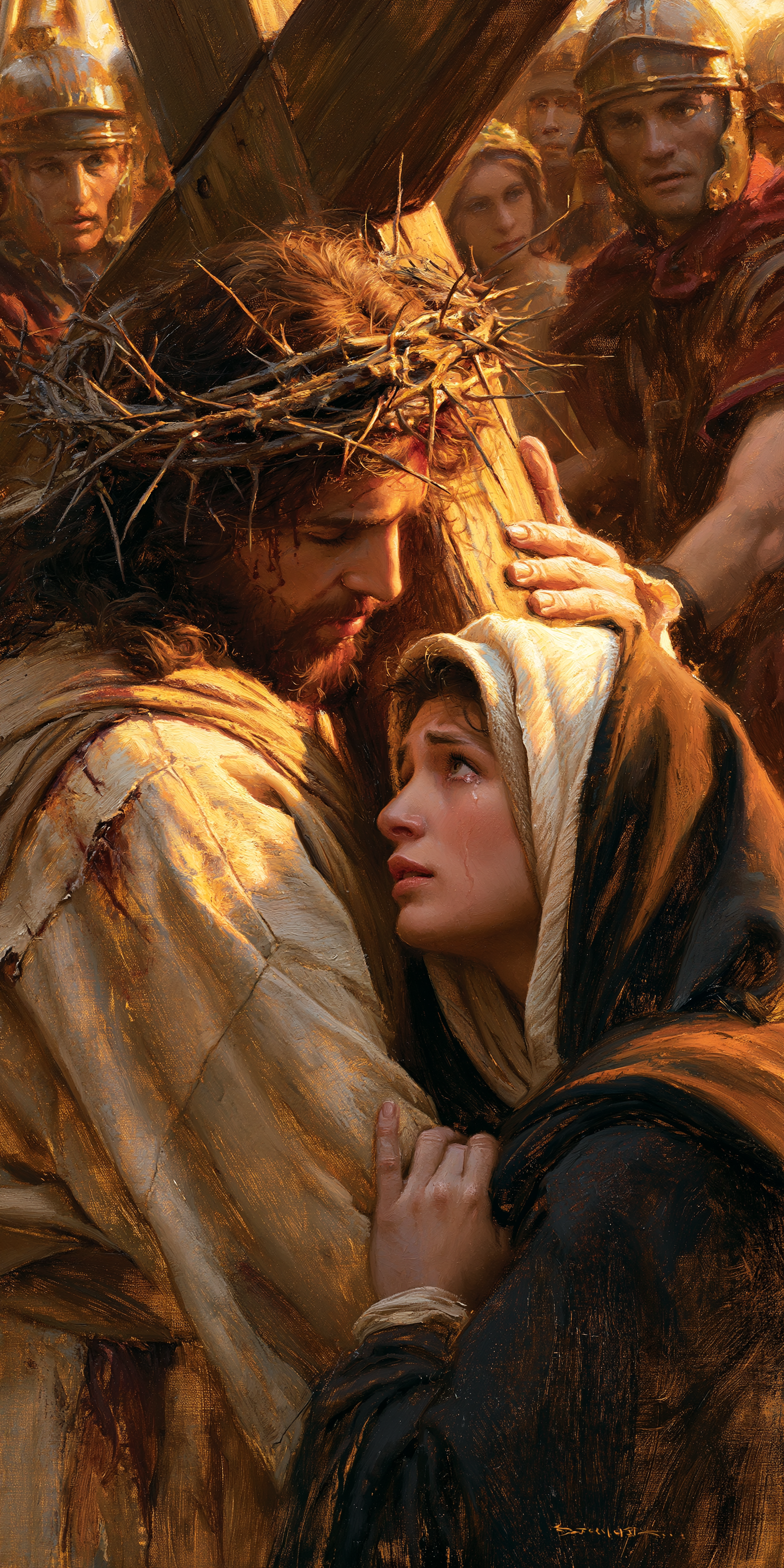 Le Chemin de croix — Jésus rencontre sa mère · Portrait n° 9 — aperçu de la finition sélectionnée