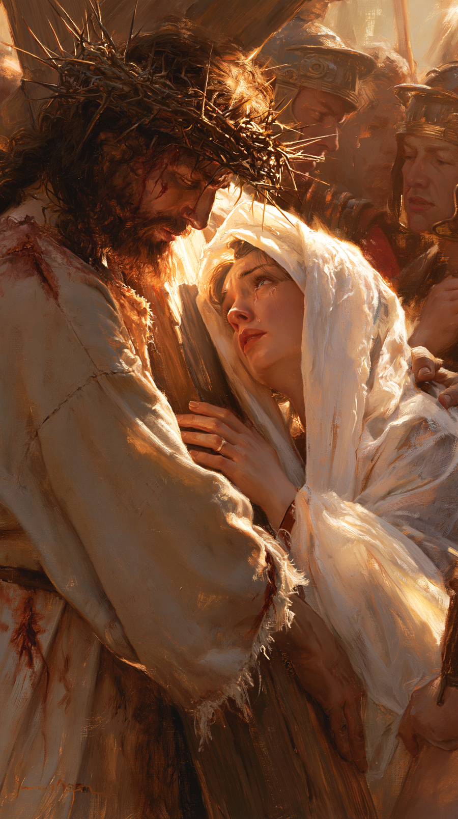 Le Chemin de croix — Jésus rencontre sa mère · Portrait n° 15