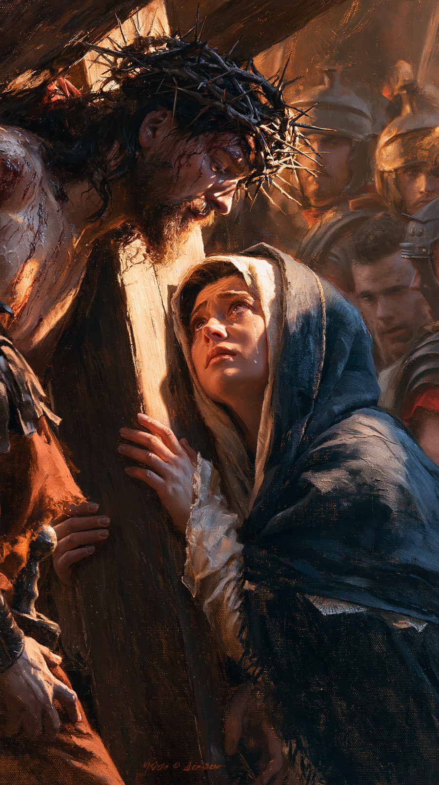 Le Chemin de croix — Jésus rencontre sa mère · Portrait n° 18