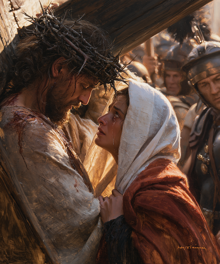 Le Chemin de croix — Jésus rencontre sa mère · Portrait n° 30