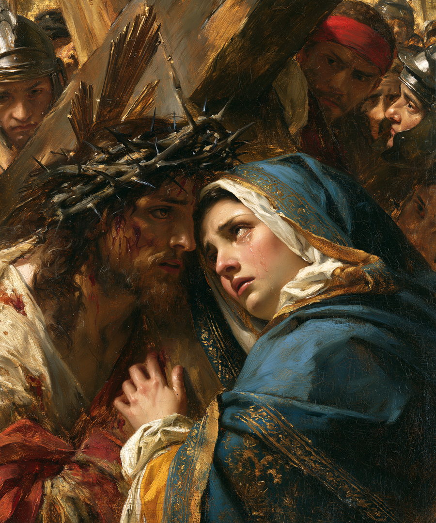 Le Chemin de croix — Jésus rencontre sa mère · Portrait n° 31