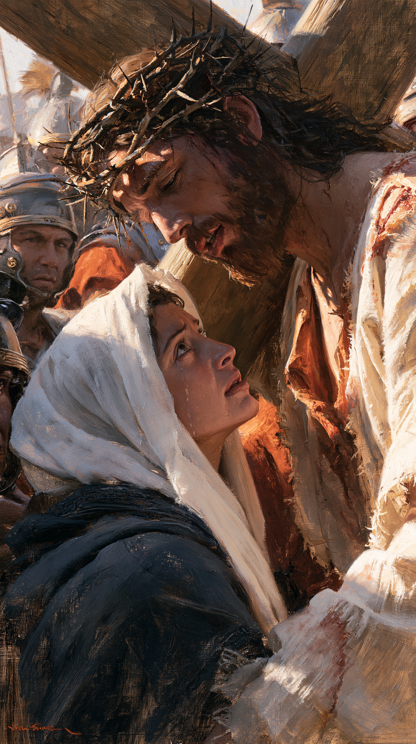 Le Chemin de croix — Jésus rencontre sa mère · Portrait n° 33 — aperçu de la finition sélectionnée