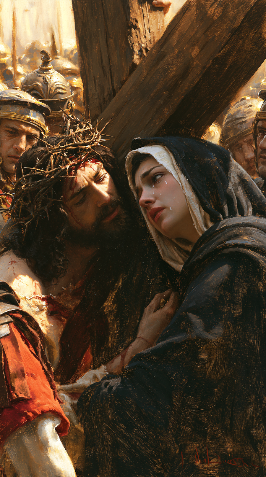 Le Chemin de croix — Jésus rencontre sa mère · Portrait n° 35