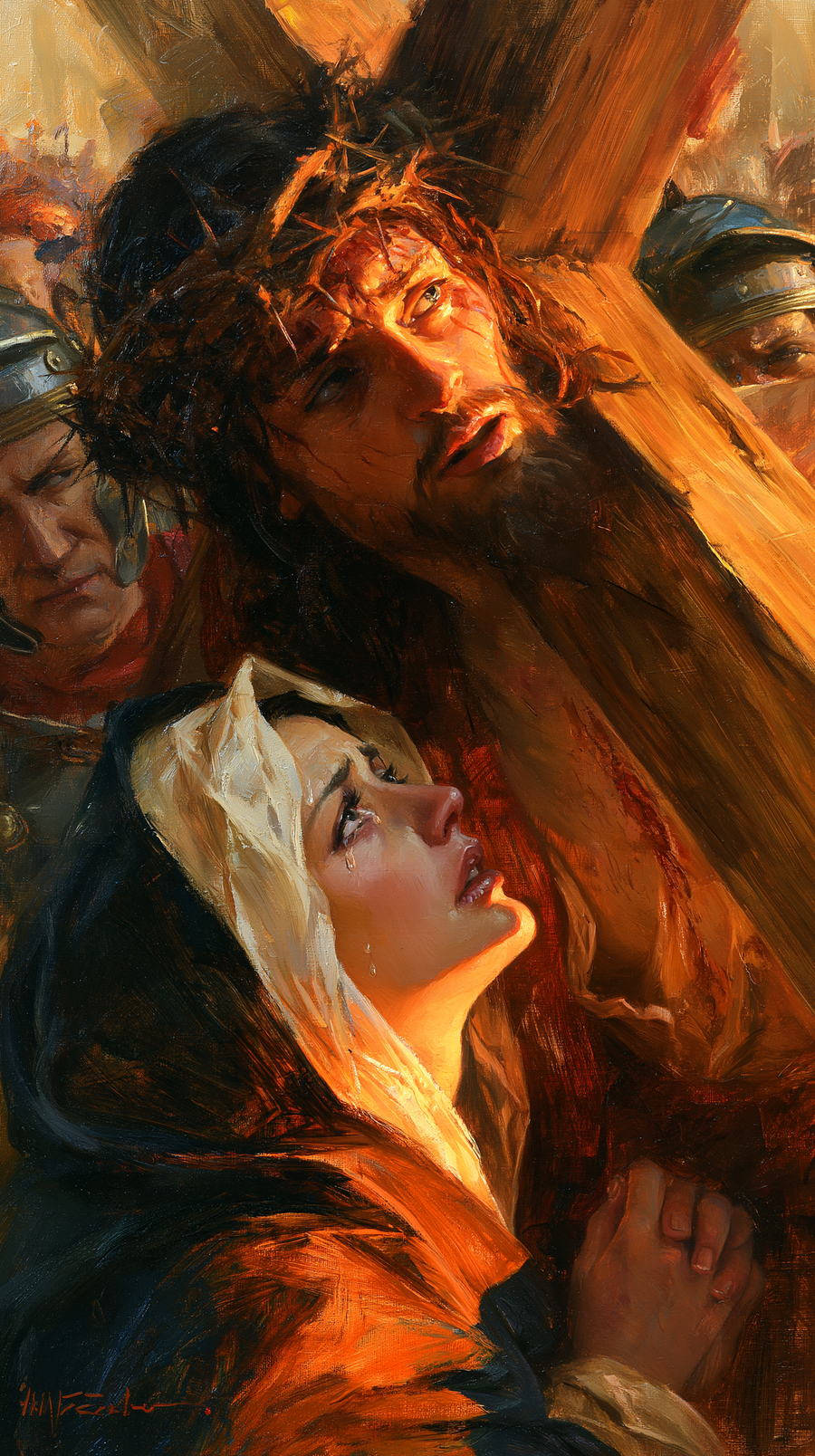 Le Chemin de croix — Jésus rencontre sa mère · Portrait n° 40
