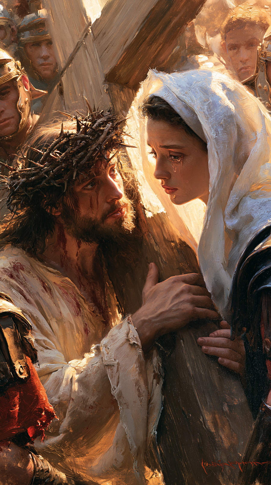Le Chemin de croix — Jésus rencontre sa mère · Portrait n° 42