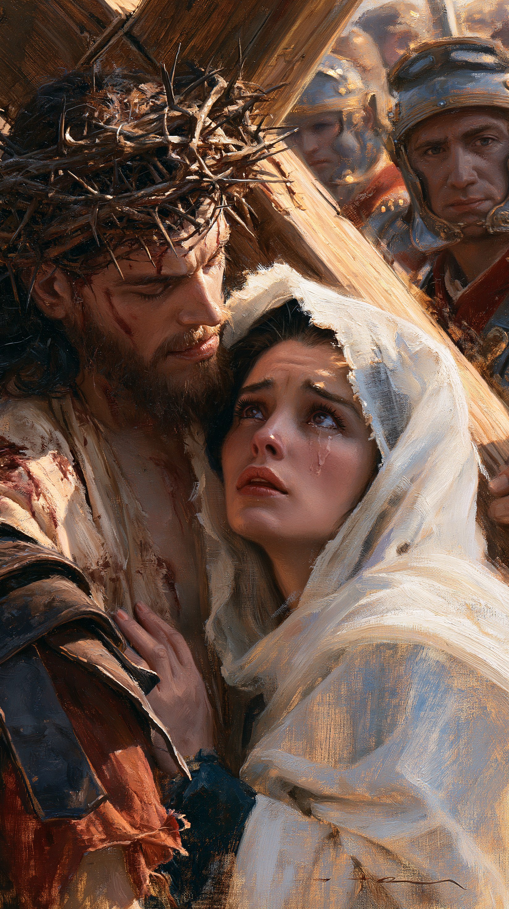 Le Chemin de croix — Jésus rencontre sa mère · Portrait n° 53 — aperçu de la finition sélectionnée