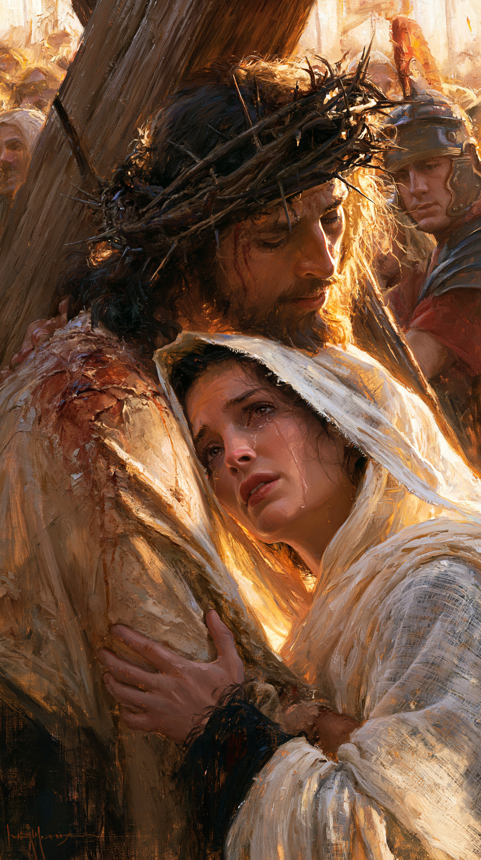 Le Chemin de croix — Jésus rencontre sa mère · Portrait n° 58 — aperçu de la finition sélectionnée