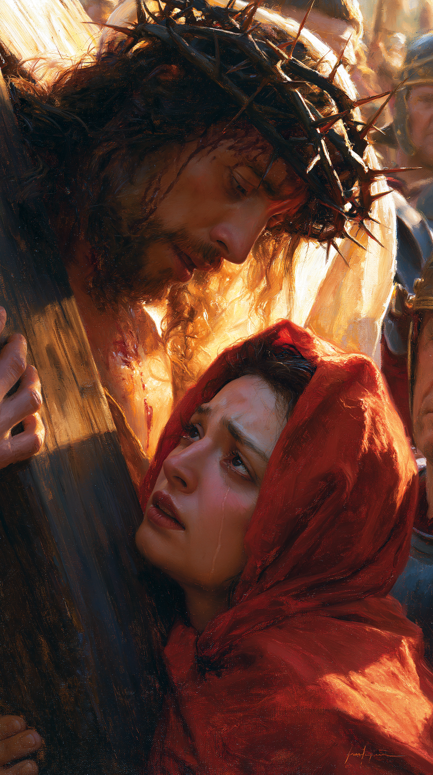 Le Chemin de croix — Jésus rencontre sa mère · Portrait n° 60 — aperçu de la finition sélectionnée