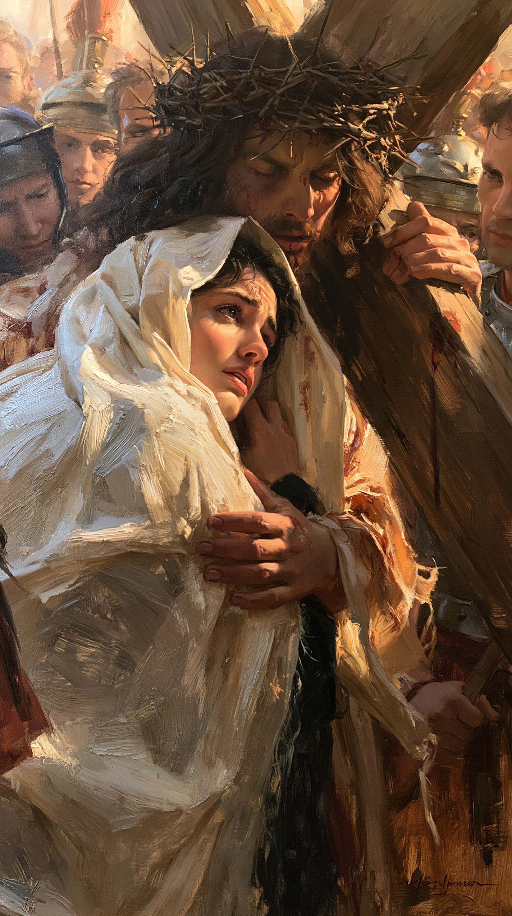 Le Chemin de croix — Jésus rencontre sa mère · Portrait n° 62 — aperçu de la finition sélectionnée