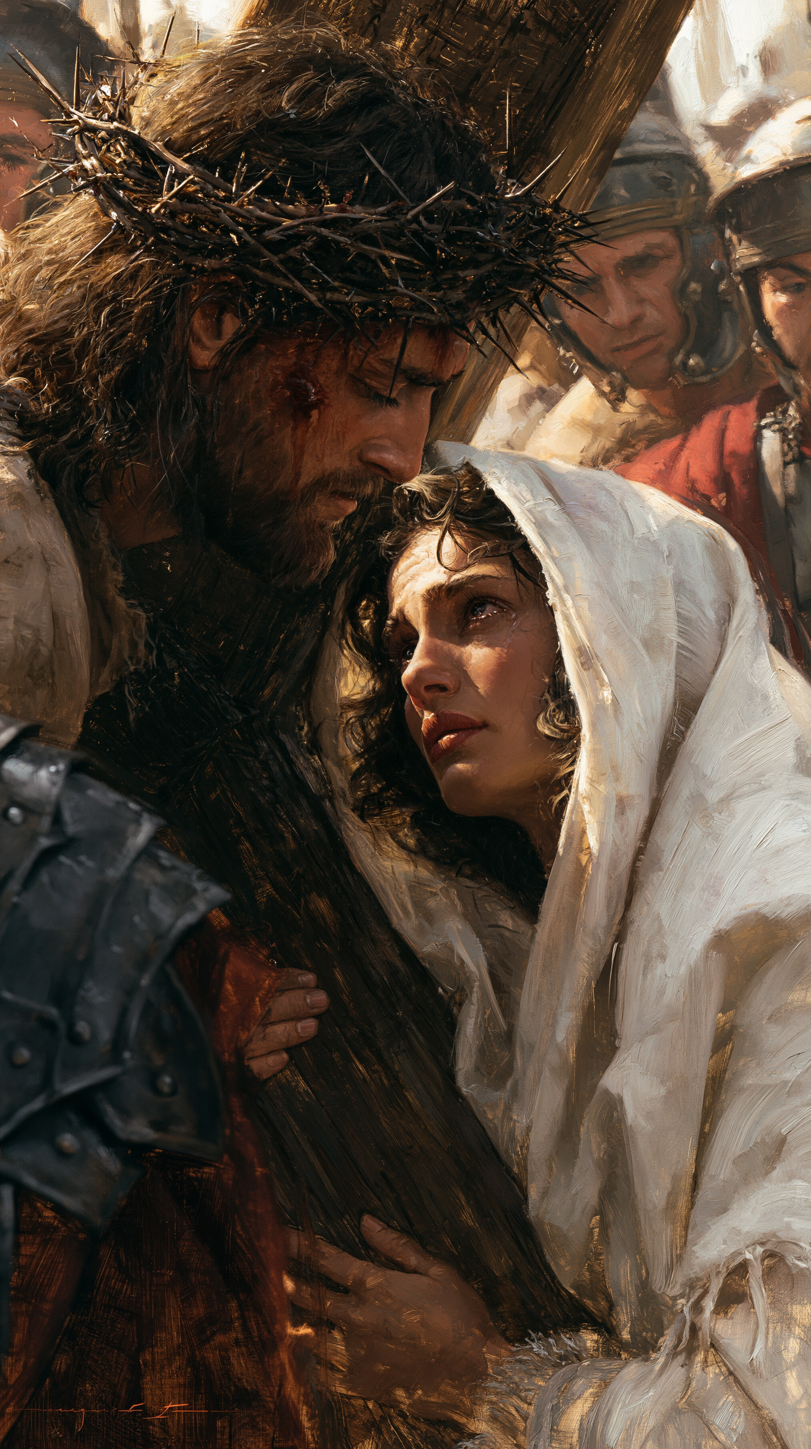 Le Chemin de croix — Jésus rencontre sa mère · Portrait n° 71 — aperçu de la finition sélectionnée