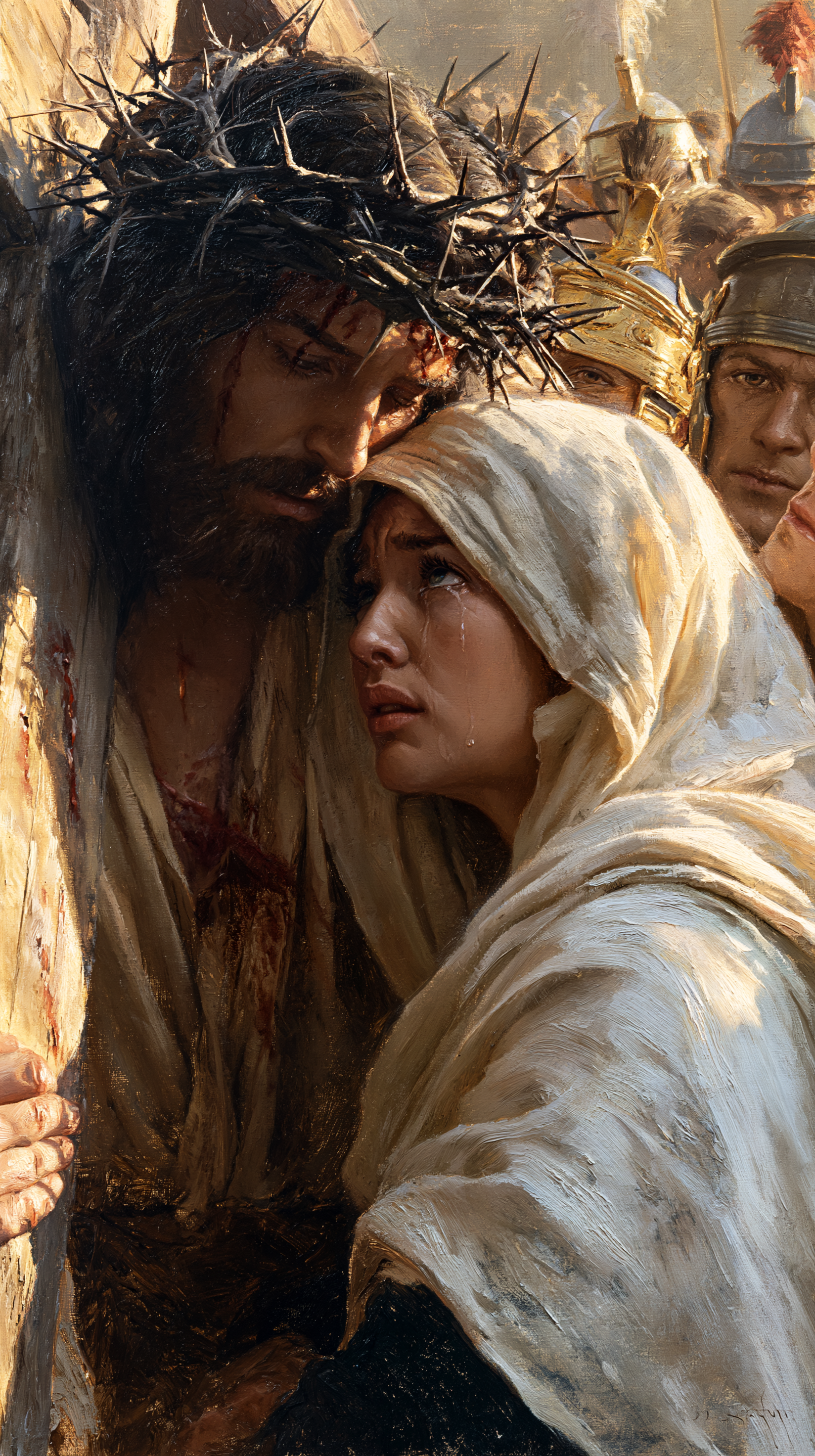 Le Chemin de croix — Jésus rencontre sa mère · Portrait n° 75 — aperçu de la finition sélectionnée