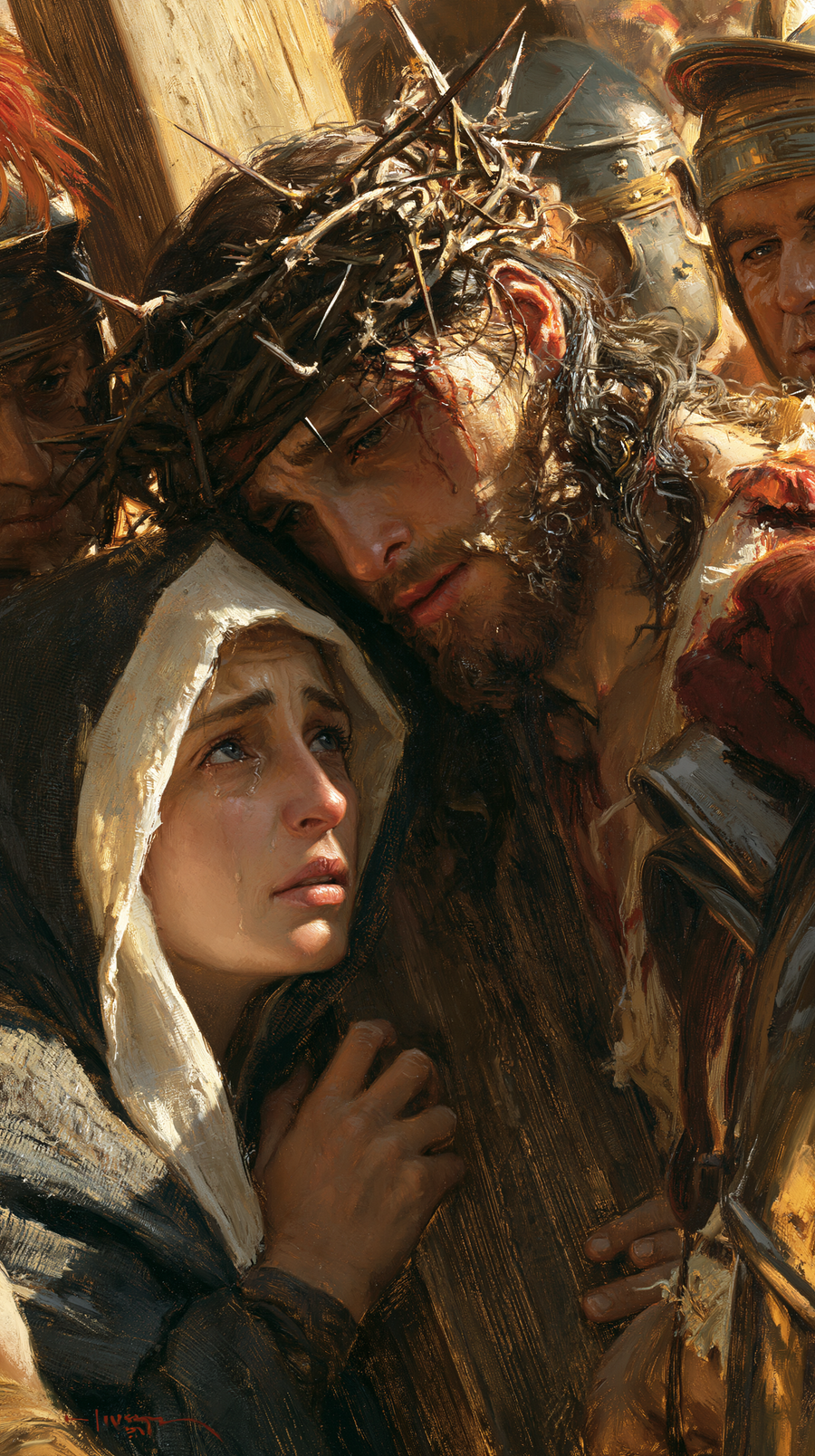 Le Chemin de croix — Jésus rencontre sa mère · Portrait n° 76