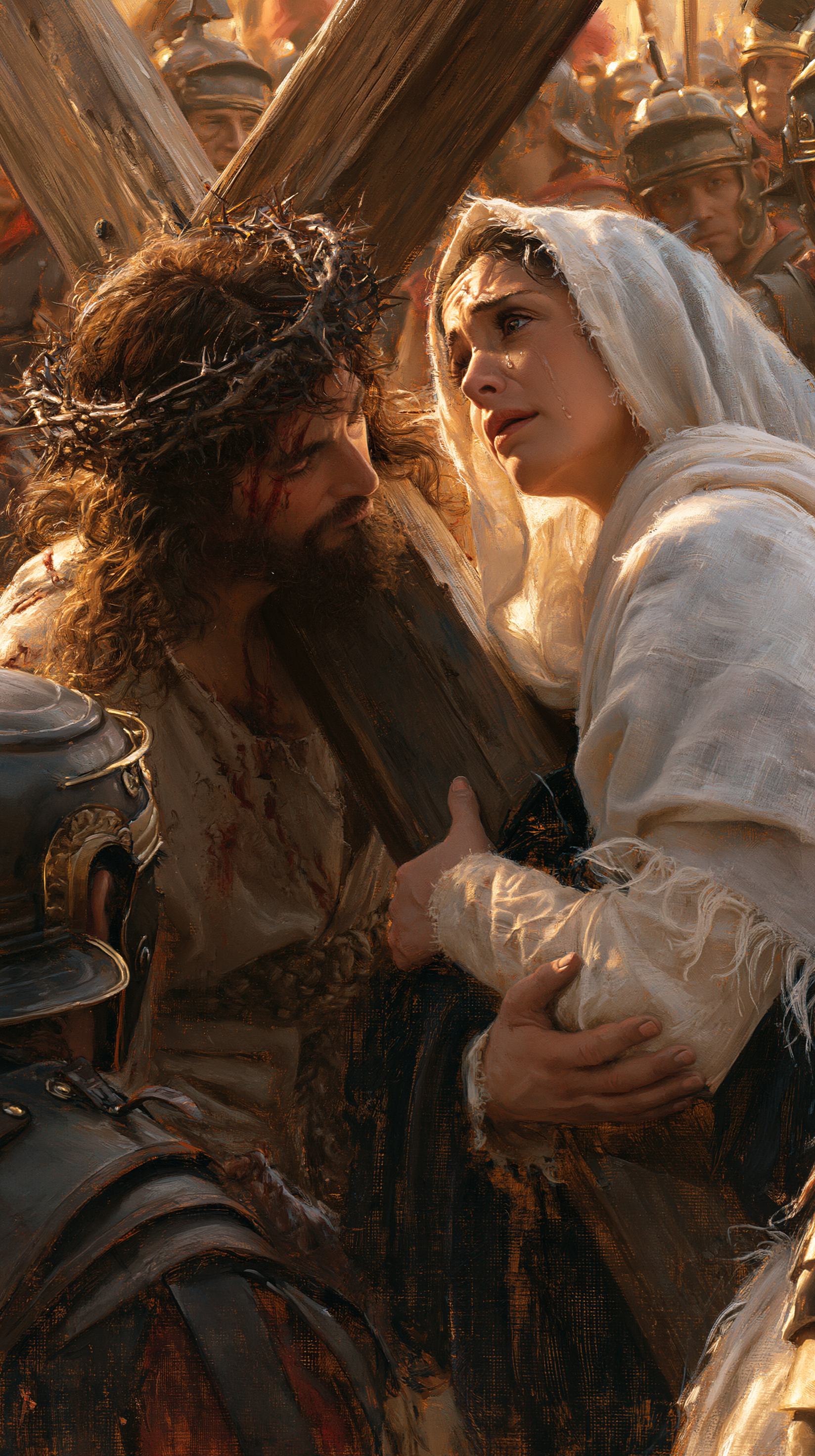 Le Chemin de croix — Jésus rencontre sa mère · Portrait n° 79 — aperçu de la finition sélectionnée