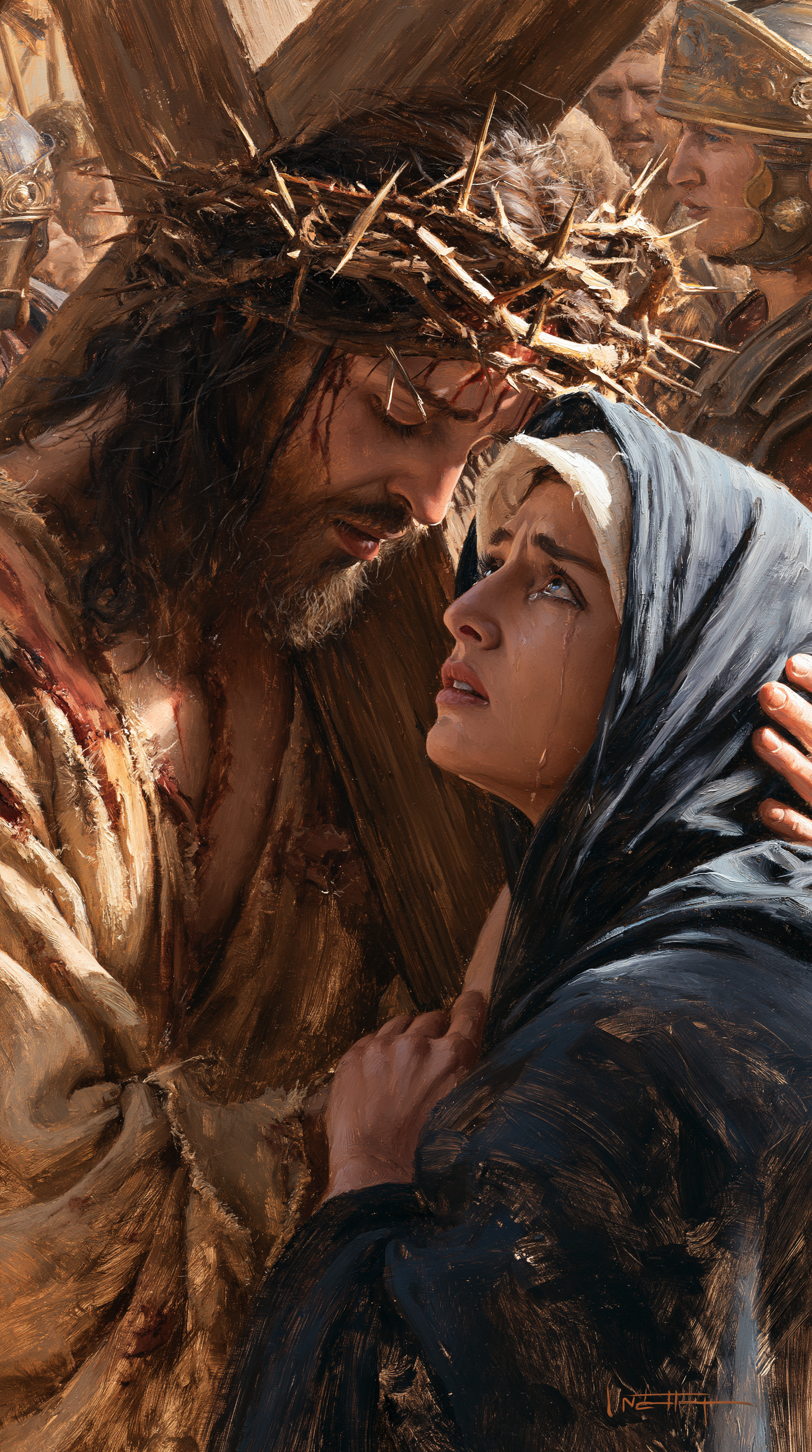 Le Chemin de croix — Jésus rencontre sa mère · Portrait n° 82 — aperçu de la finition sélectionnée