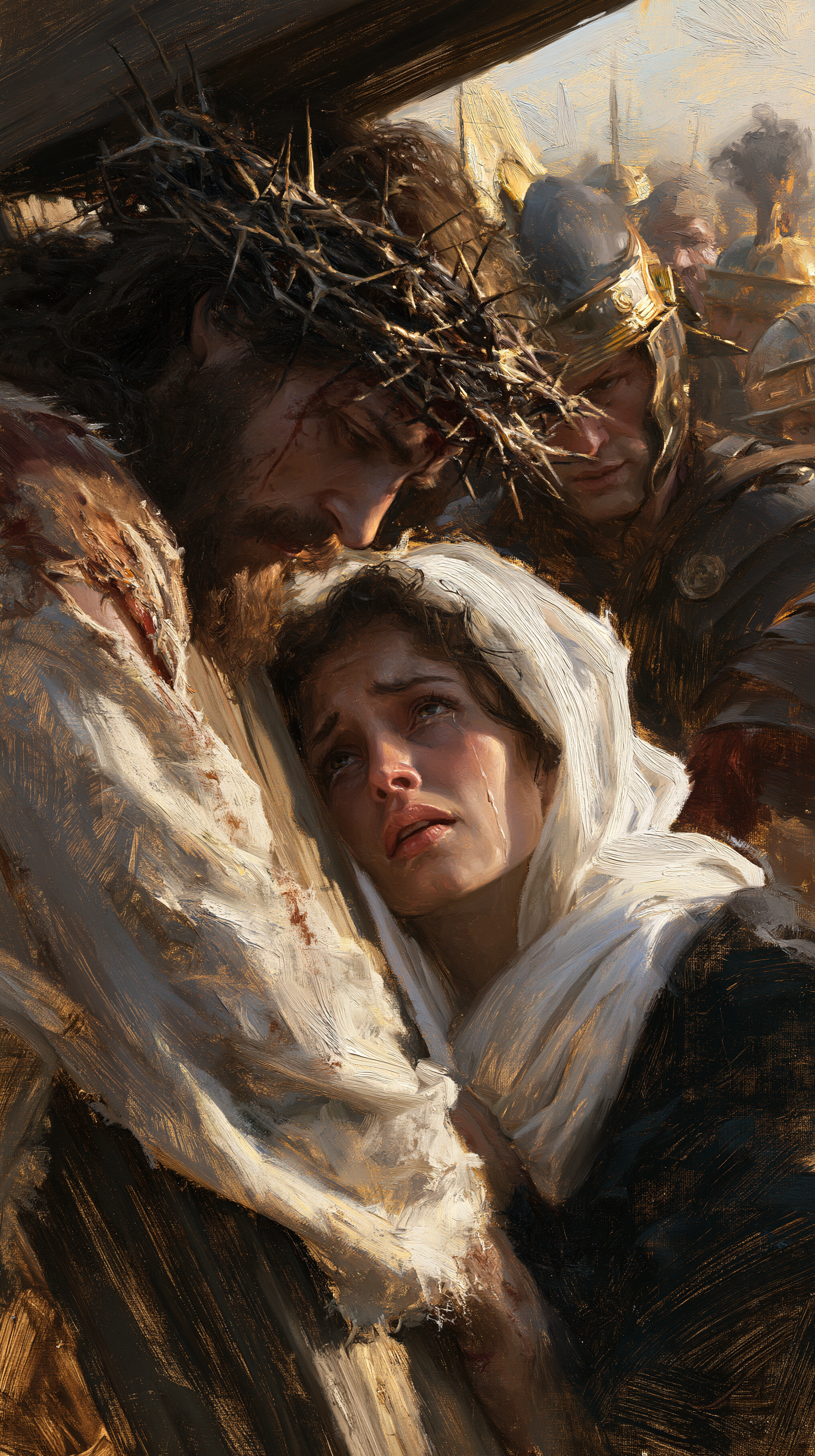 Le Chemin de croix — Jésus rencontre sa mère · Portrait n° 87 — aperçu de la finition sélectionnée