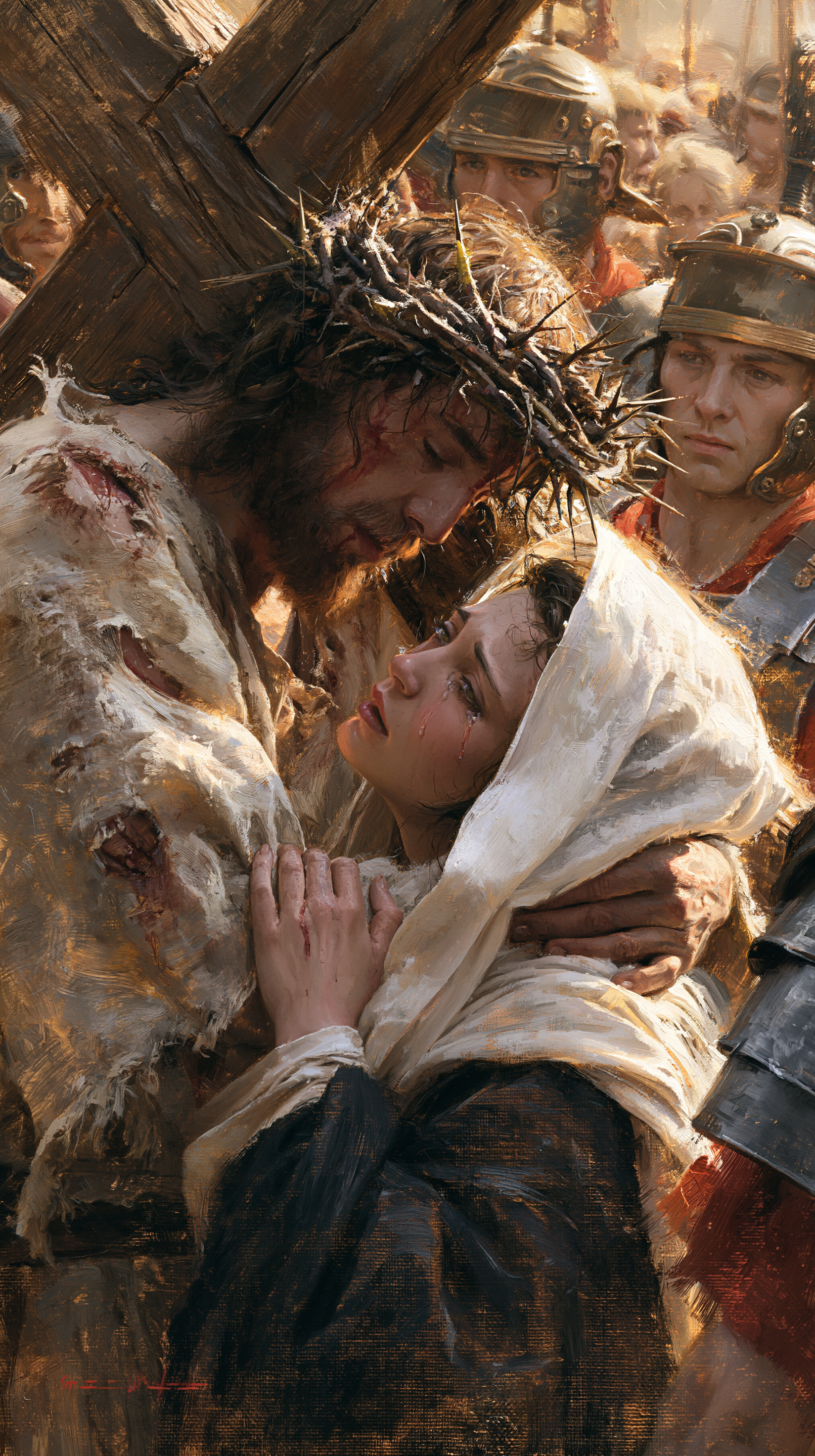 Le Chemin de croix — Jésus rencontre sa mère · Portrait n° 88 — aperçu de la finition sélectionnée