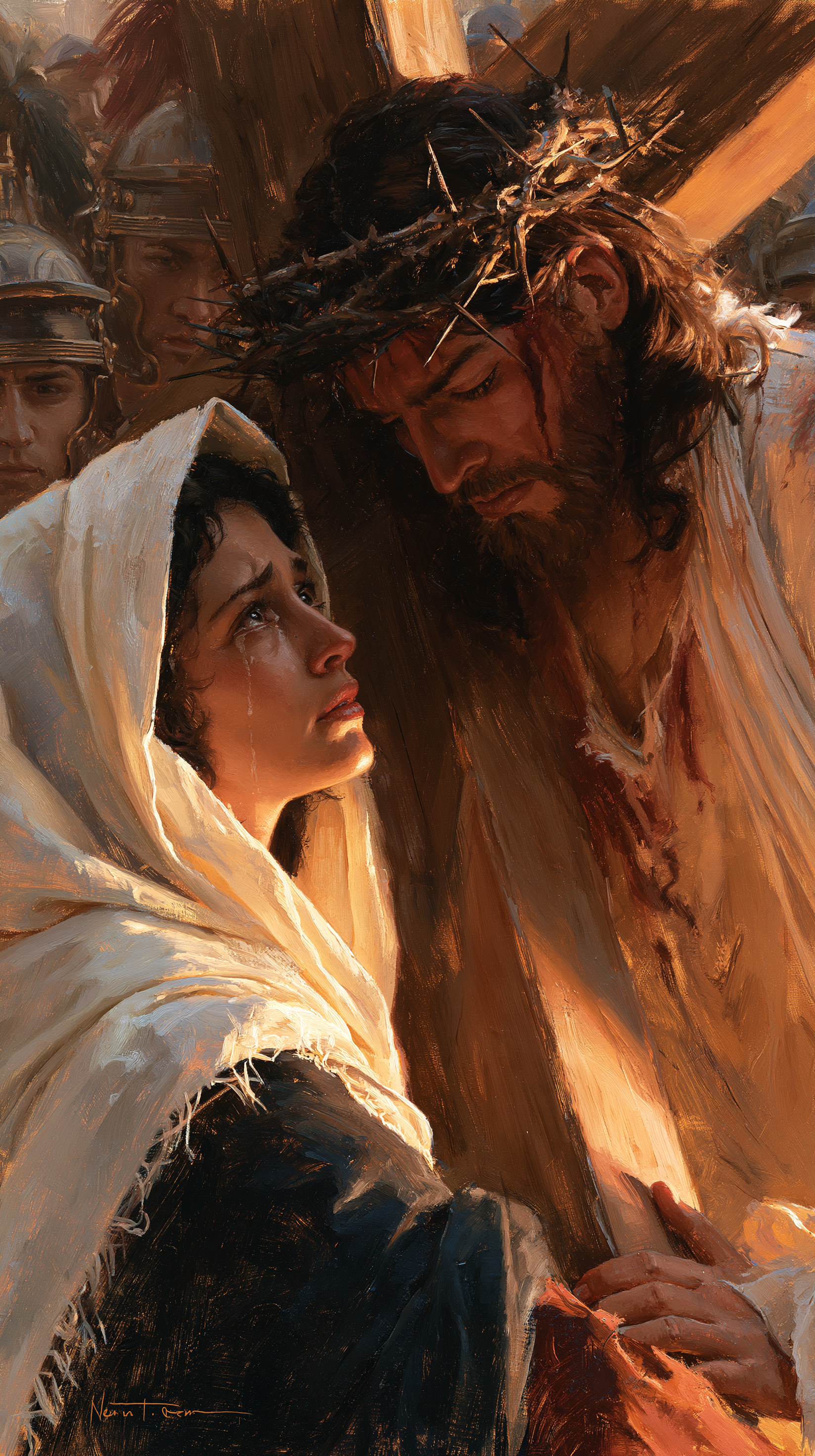Le Chemin de croix — Jésus rencontre sa mère · Portrait n° 89 — aperçu de la finition sélectionnée