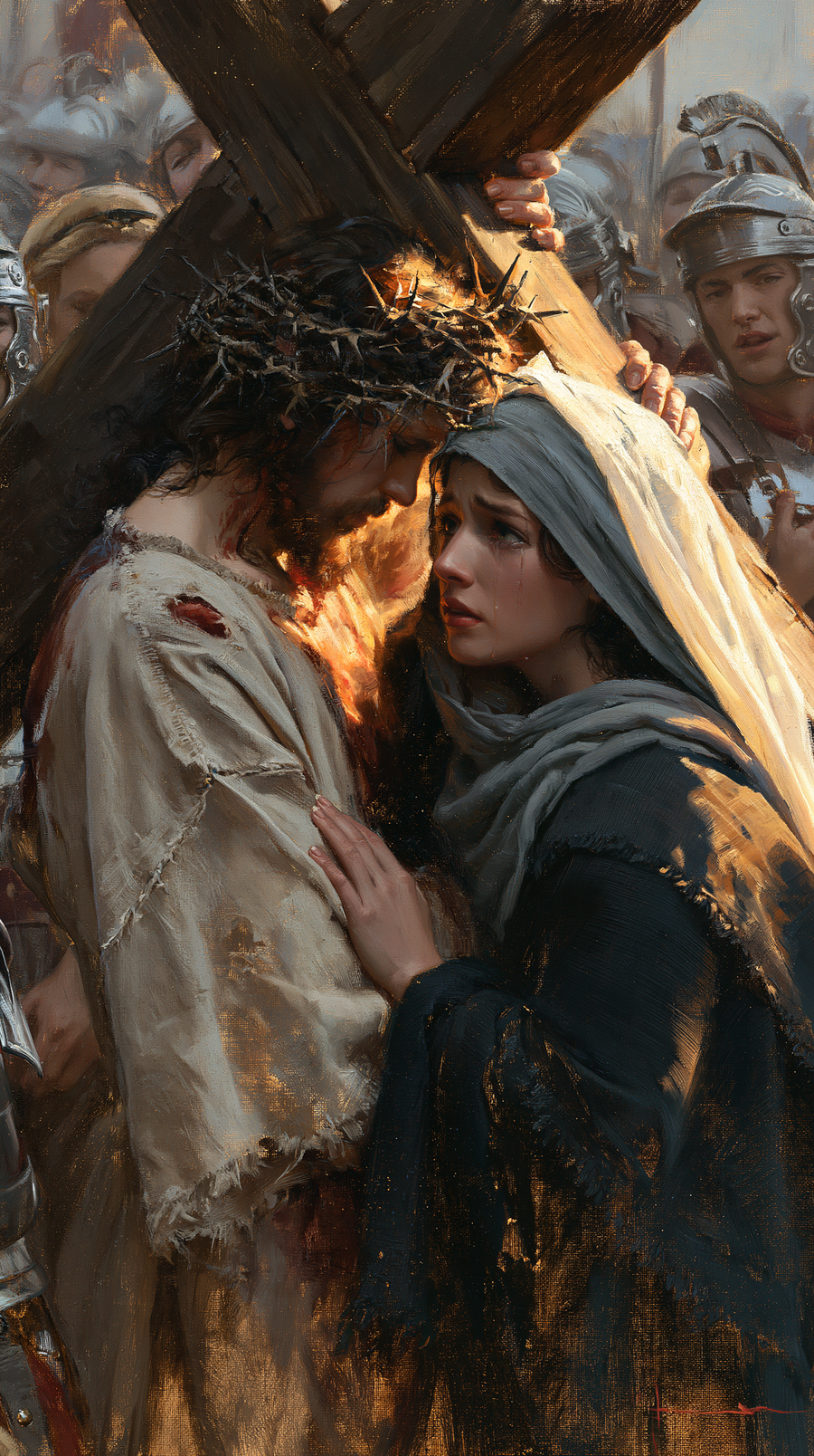 Le Chemin de croix — Jésus rencontre sa mère · Portrait n° 90
