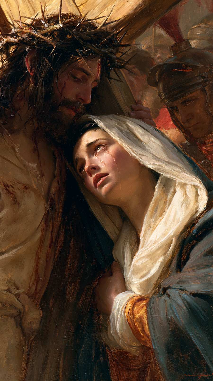 Le Chemin de croix — Jésus rencontre sa mère · Portrait n° 91