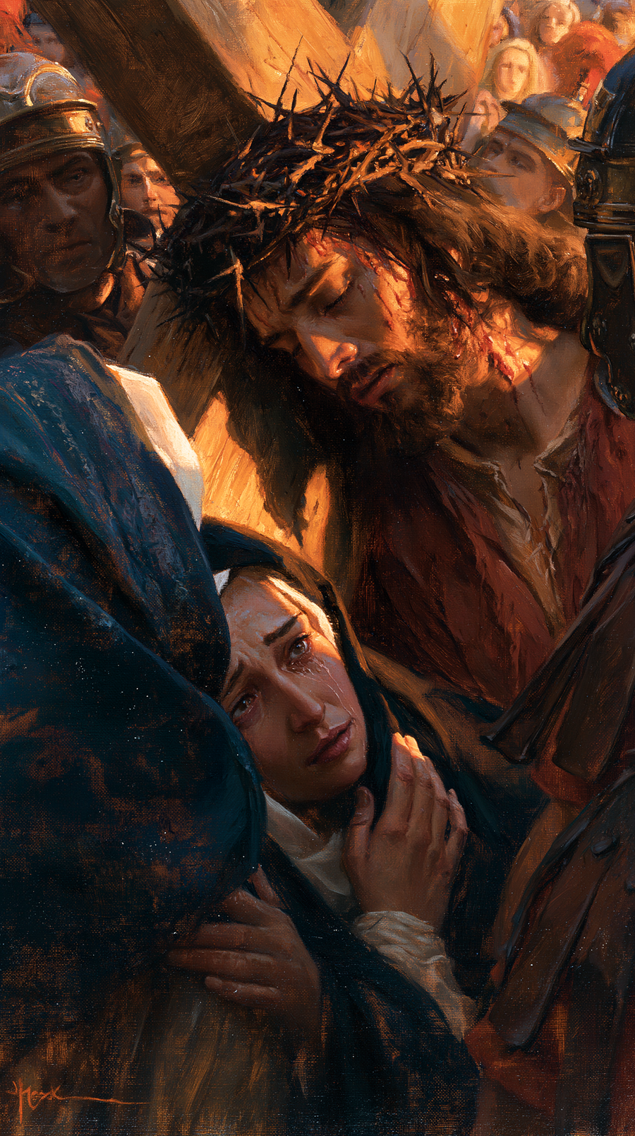 Le Chemin de croix — Jésus rencontre sa mère · Portrait n° 96