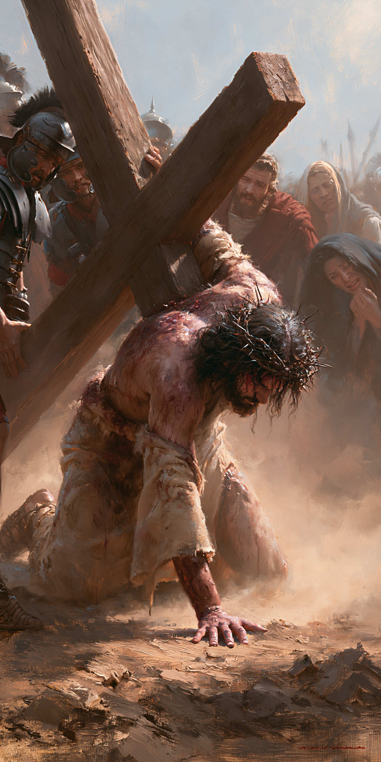 Le Chemin de croix — Jésus tombe sous la croix · Portrait n° 1 — aperçu de la finition sélectionnée
