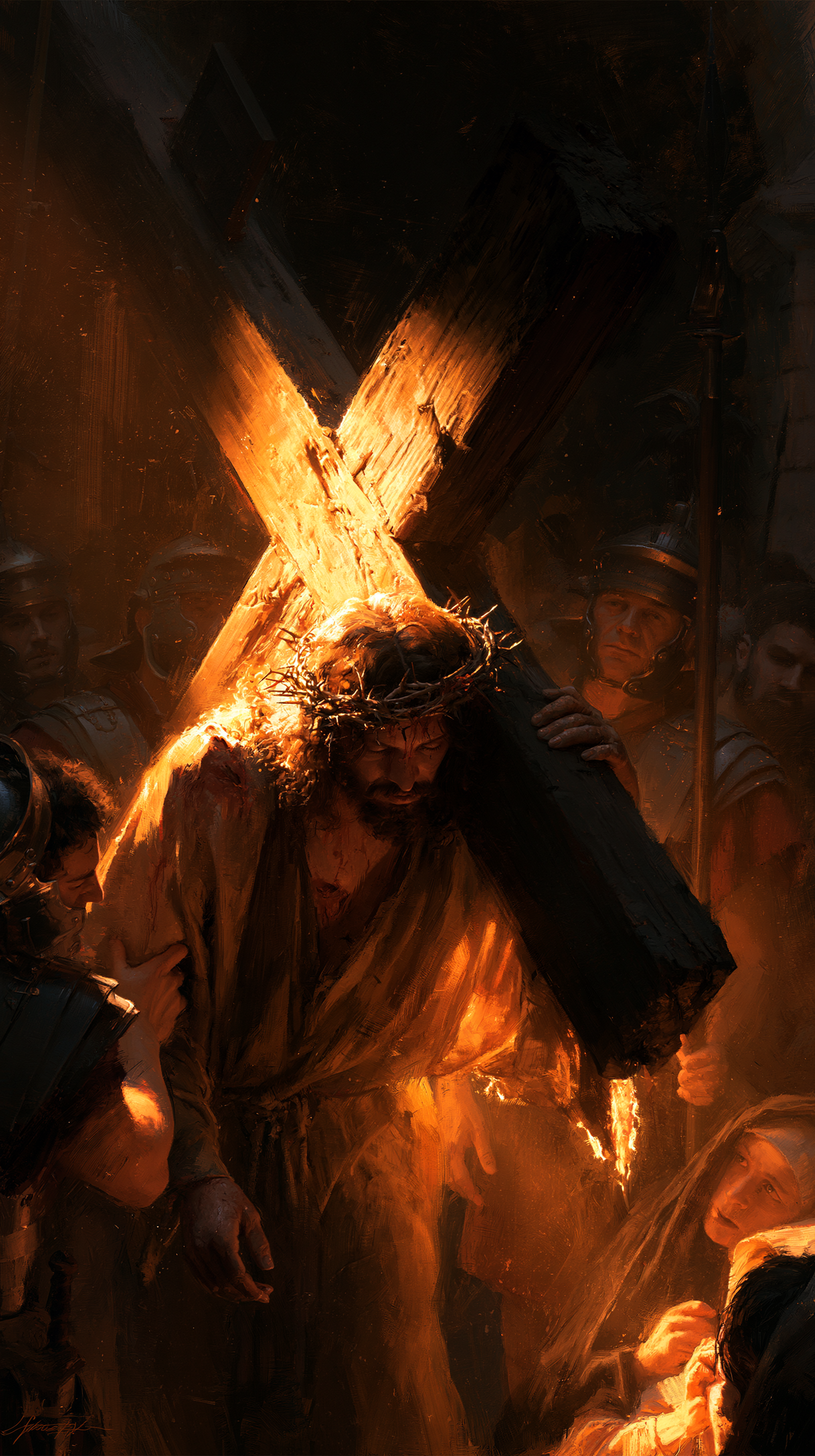 Le Chemin de croix — Le Christ comme lumière divine · Portrait n° 3 — aperçu de la finition sélectionnée