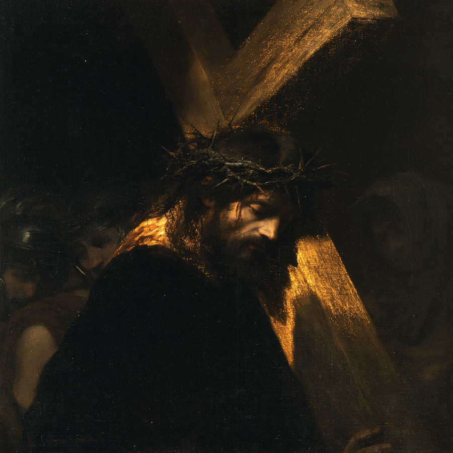 Le Chemin de croix — Noir et or · Carré n° 4
