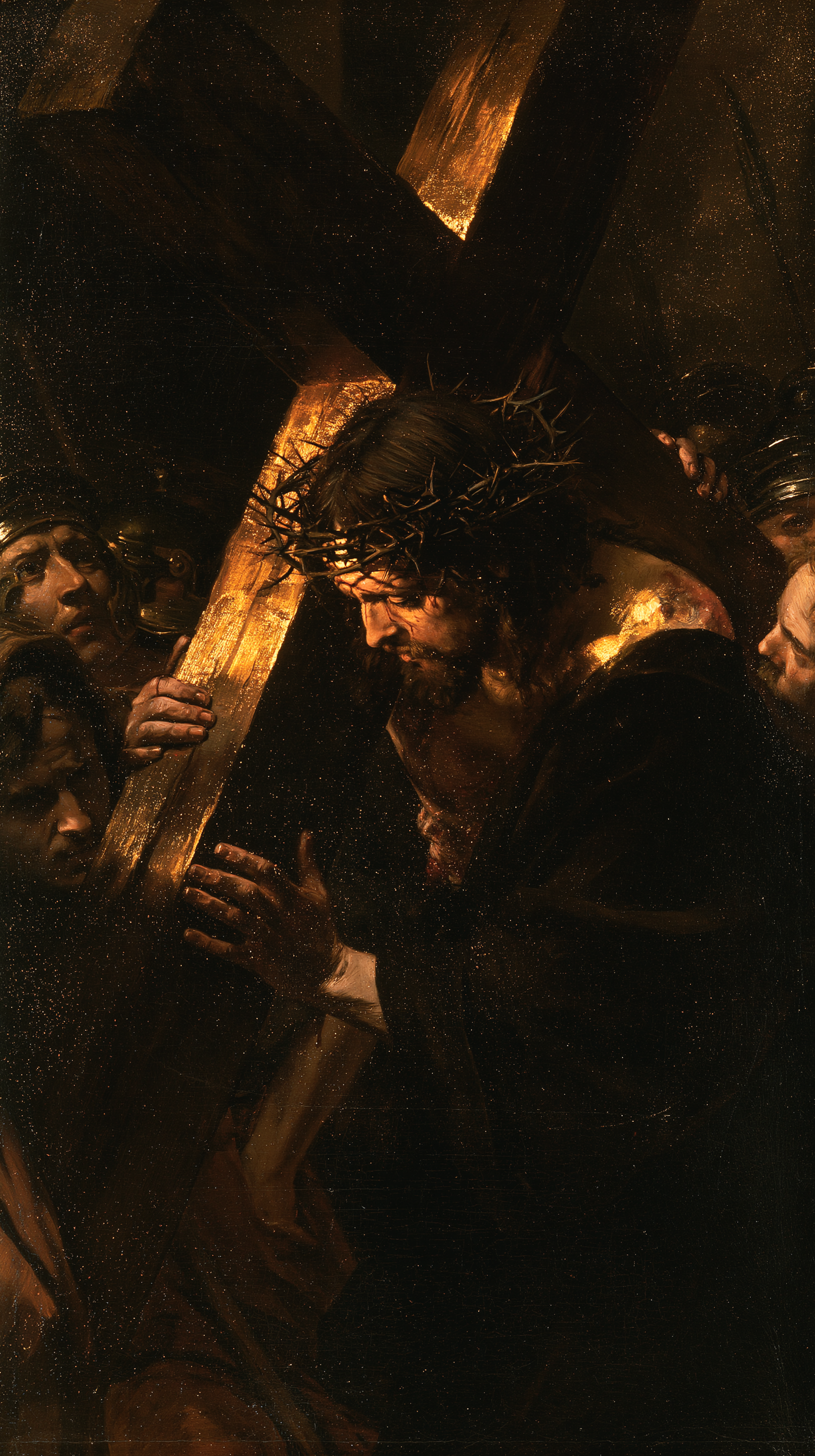 Le Chemin de croix — Noir et or · Portrait n° 10 — aperçu de la finition sélectionnée