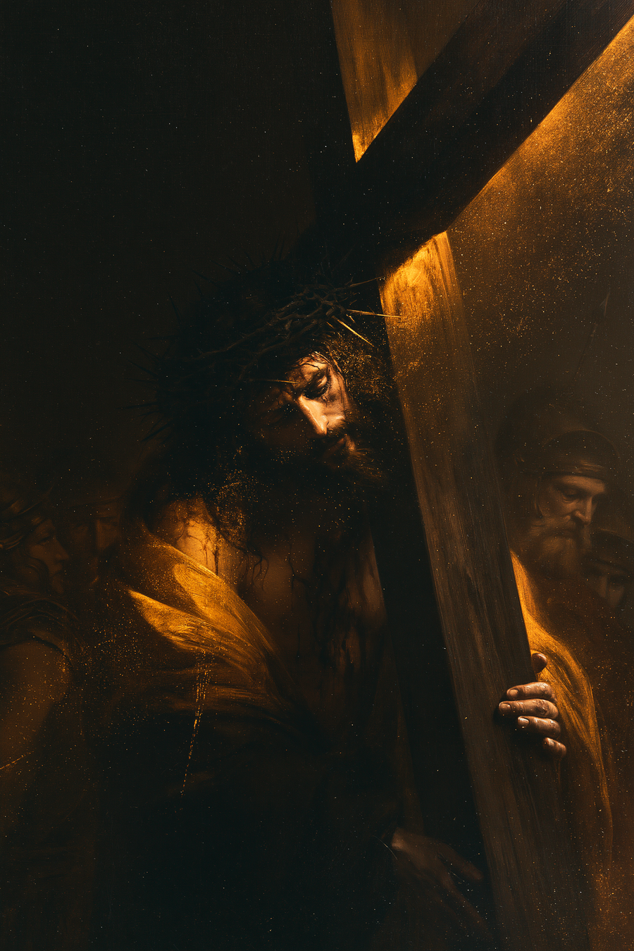 Le Chemin de croix — Noir et or · Portrait n° 16