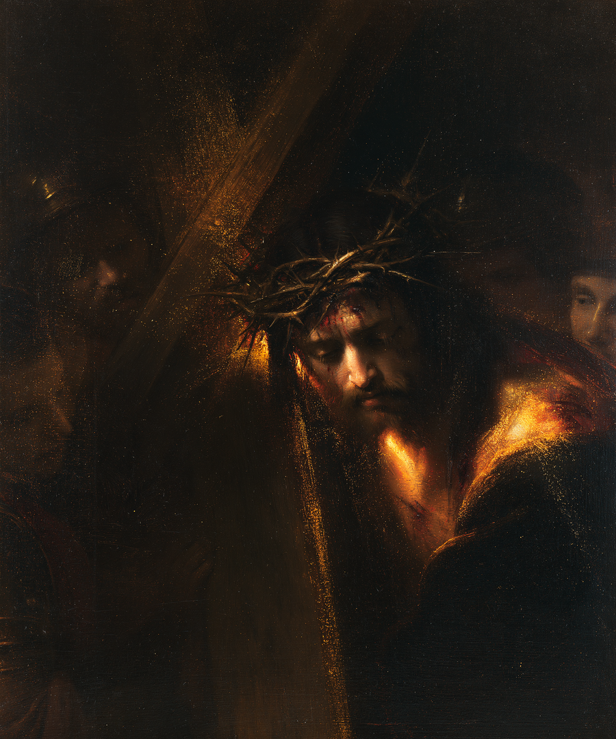 Le Chemin de croix — Noir et or · Portrait n° 25