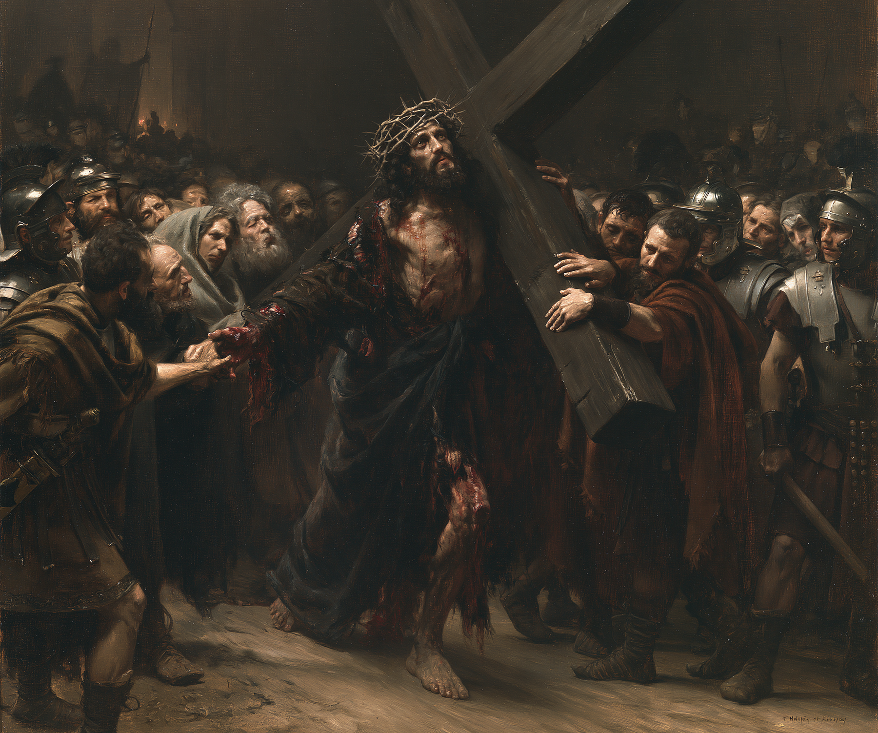 Le Chemin de croix — Rouge du sacrifice · Paysage n° 1 — aperçu de la finition sélectionnée