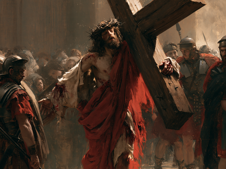 Le Chemin de croix — Rouge du sacrifice · Paysage n° 4