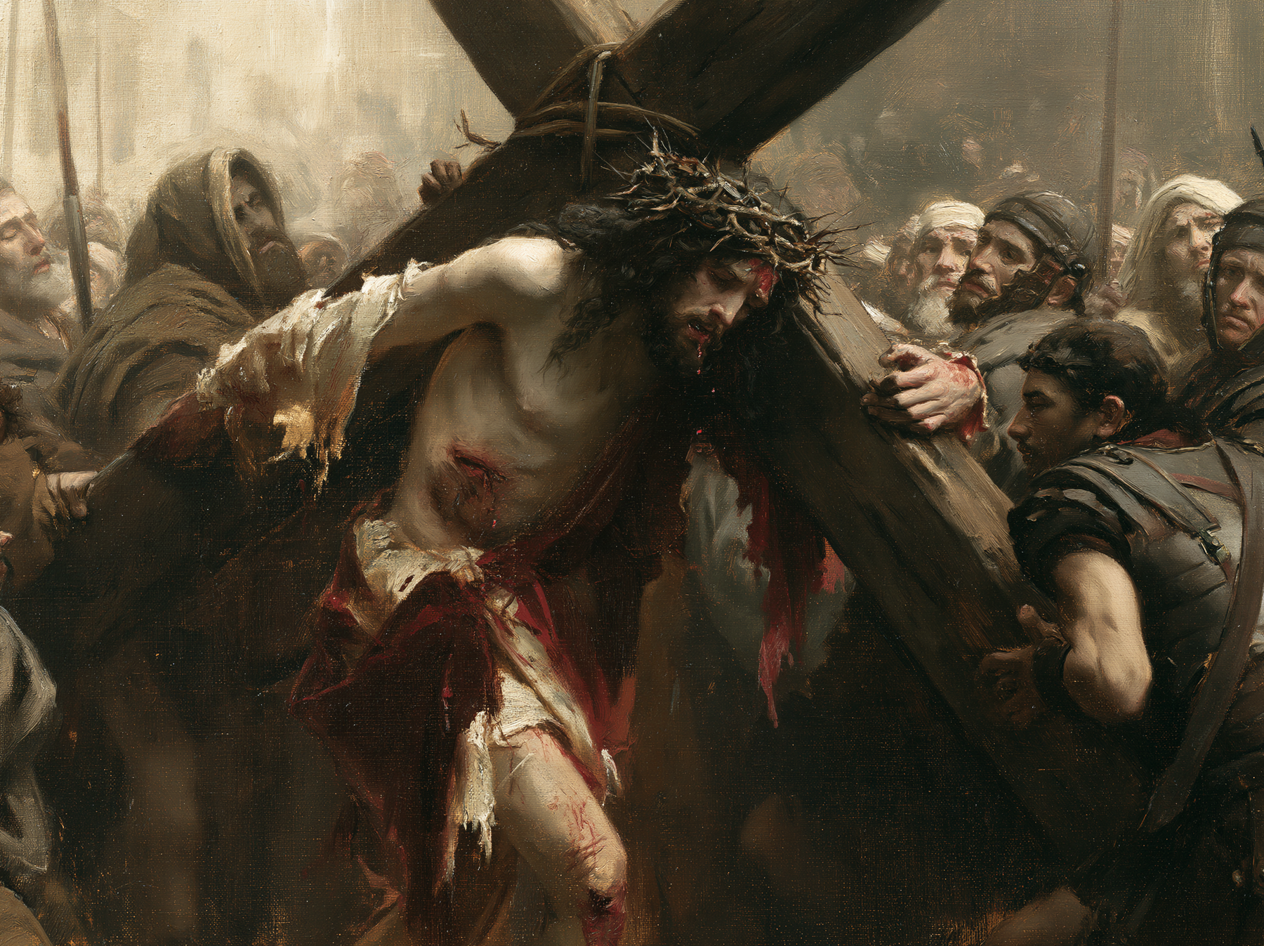 Le Chemin de croix — Rouge du sacrifice · Paysage n° 6 — aperçu de la finition sélectionnée