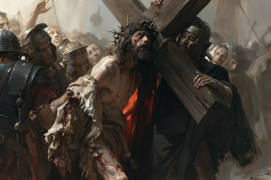 Le Chemin de croix — Rouge du sacrifice · Paysage n° 7