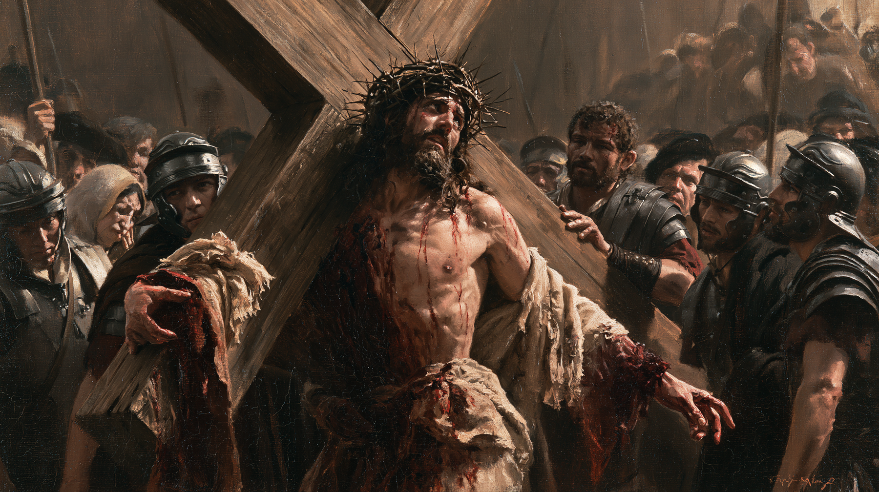 Le Chemin de croix — Rouge du sacrifice · Paysage n° 8 — aperçu de la finition sélectionnée