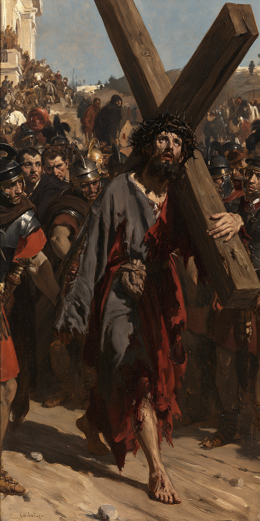 Le Chemin de croix — Rouge du sacrifice · Portrait n° 1