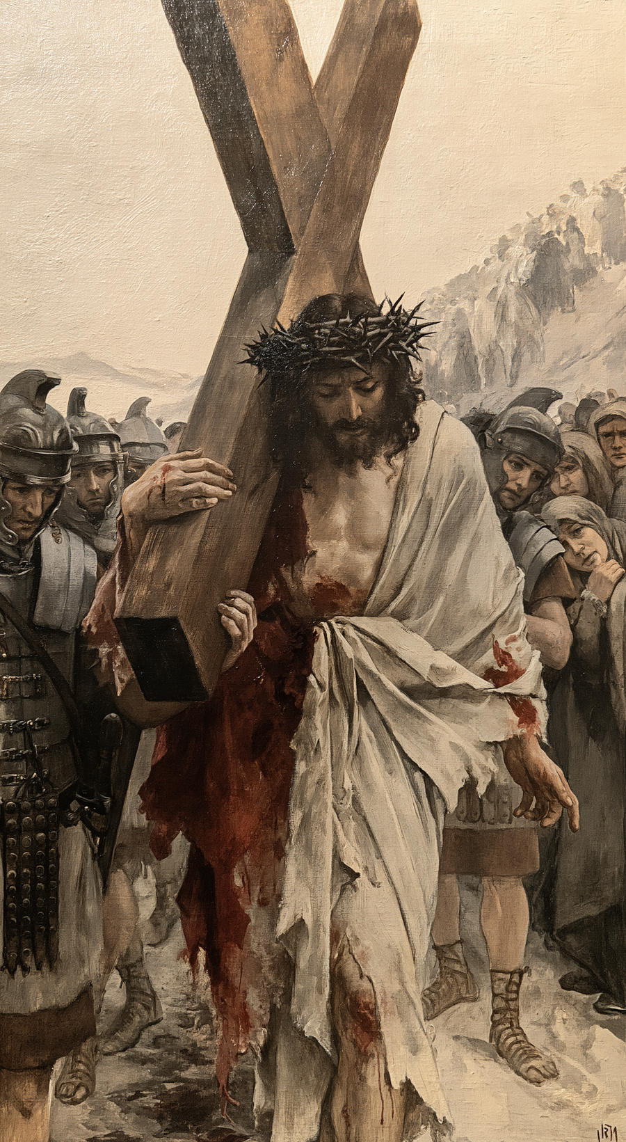 Le Chemin de croix — Rouge du sacrifice · Portrait n° 5